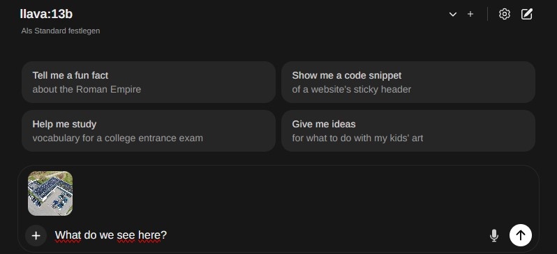 Bildanalyse per KI Bildanalyse-Funktion in OpenWebUI