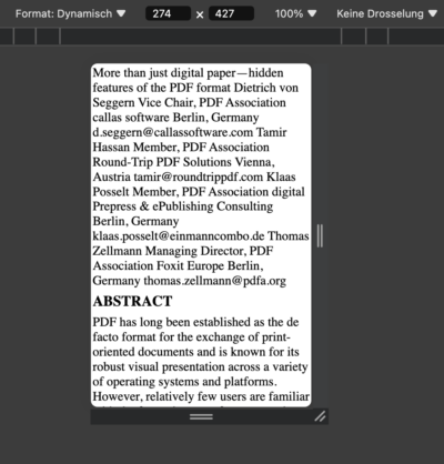 Textanzeige auf Smartwatch mit dynamischer Schriftgröße