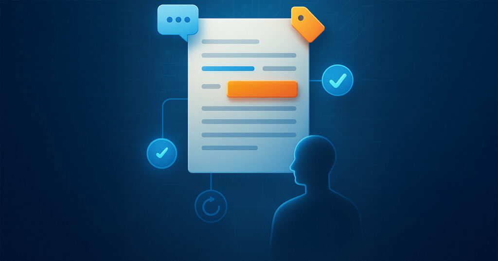 Illustration zu Smart Annotations: semantische Labels, Intent-Metadaten und strukturierte Dokumentverarbeitung